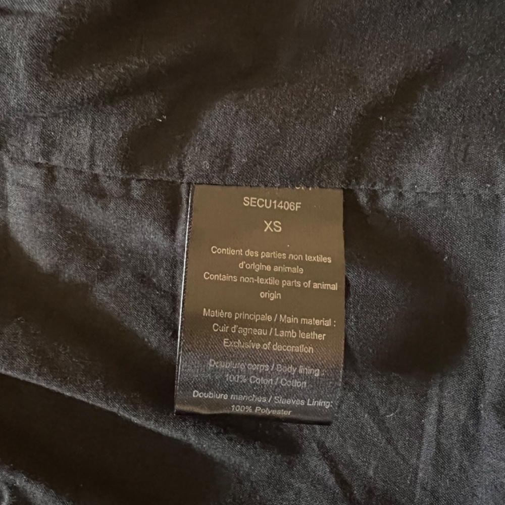 Zadig & Voltaire Lamb Leather Biker Jacket Size XS - Picture 9 of 9